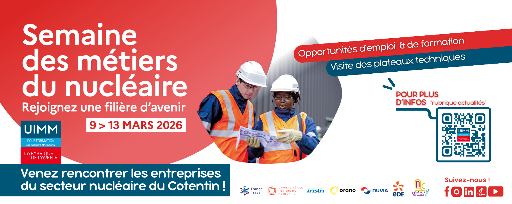 Bandeau web - Semaine des métiers du nucléaire 2026 - PfUIMM GON
