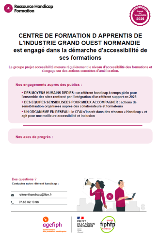Démarche accessibilité - attestation engagement - CFAI2026 - pic